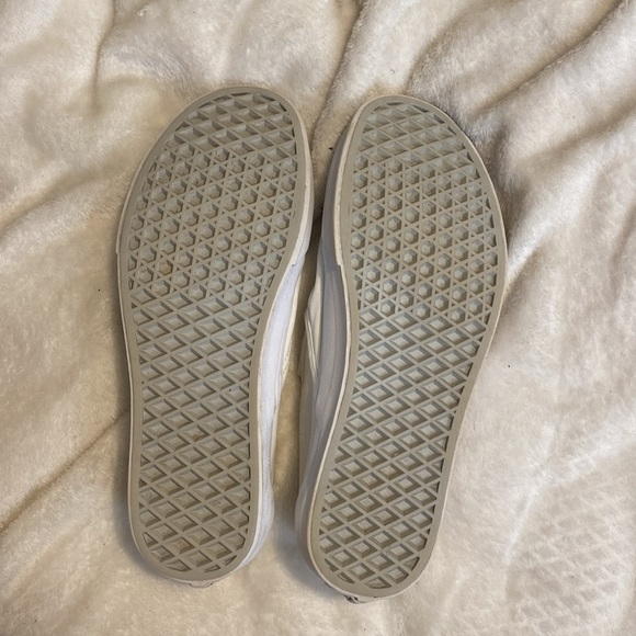 Vans White Slip Ons - Picture 5 of 6